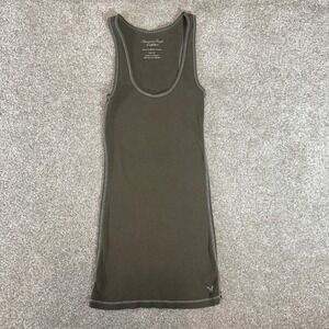 American Eagle Outfitters Olive Green Boyfriend Tank XS Ribbed Vampire Diaries